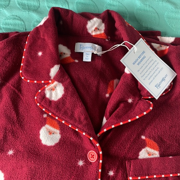 Pajamagram Santa Fleece pajamas 1X - Picture 2 of 8